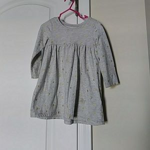 Gray w/ Gold Stars Dress
